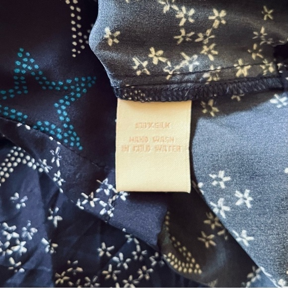 Paloma Blue “Eclipse” star print silk crepe de chine navy sleeveless jumpsuit - Picture 13 of 14